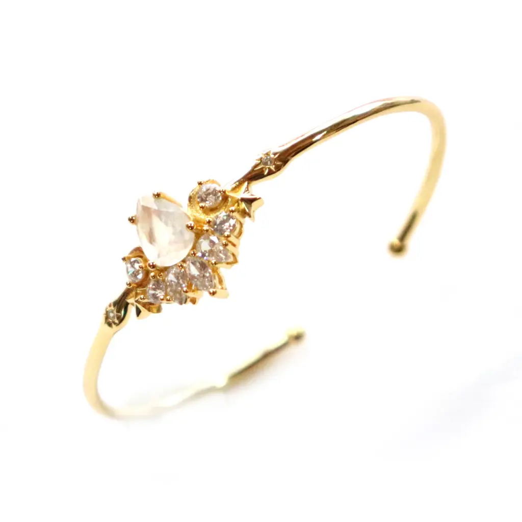 Chloe Gold Bangles for Women - Elegant & Stylish Jewelry for Parties, Weddings & Everyday Wear