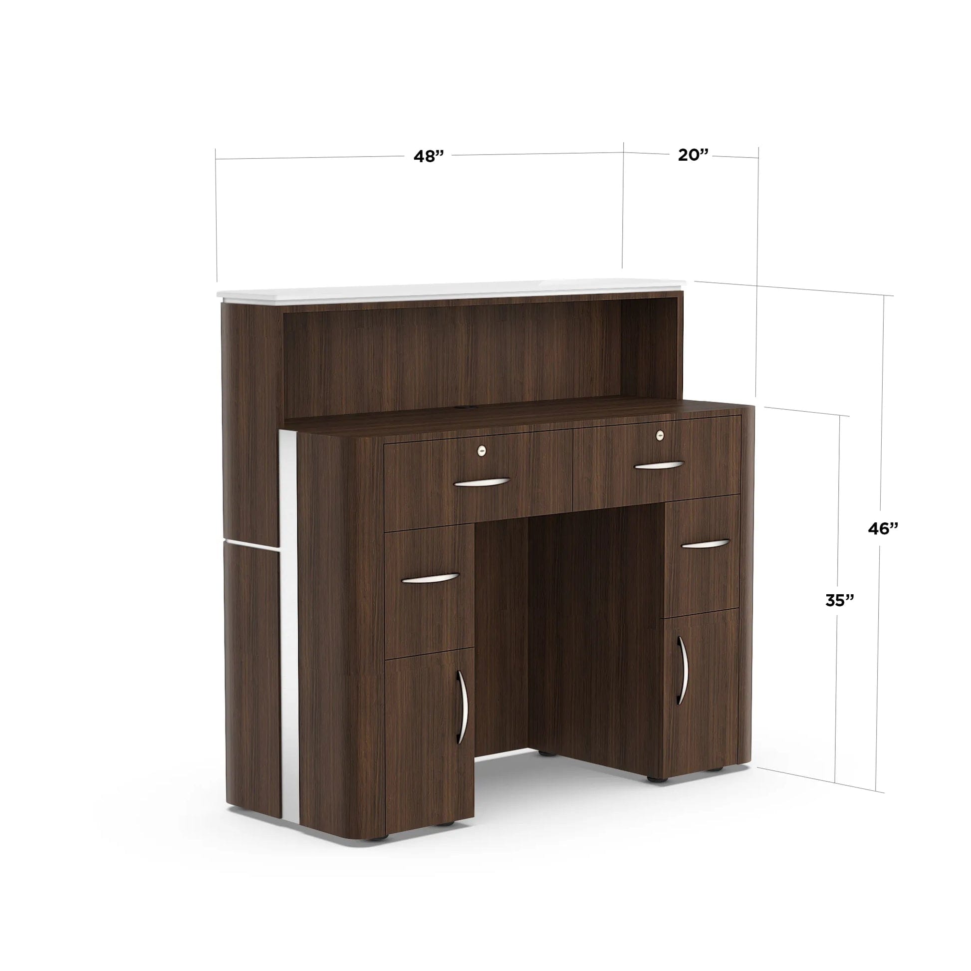 Modern Reception Desk for Office - Sleek & Professional Front Desk with Storage | Perfect for Lobby, Hotel, Clinic & Corporate Spaces