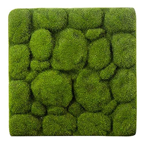 YUPVM Artificial Grass Mat - Stone Shape Indoor Green Turf Carpet, Fake Lawn Sod Moss for Home, Hotel, Wall & Balcony Decor | Perfect for Indoor Gardens, Pet Areas & Decorative Landscaping