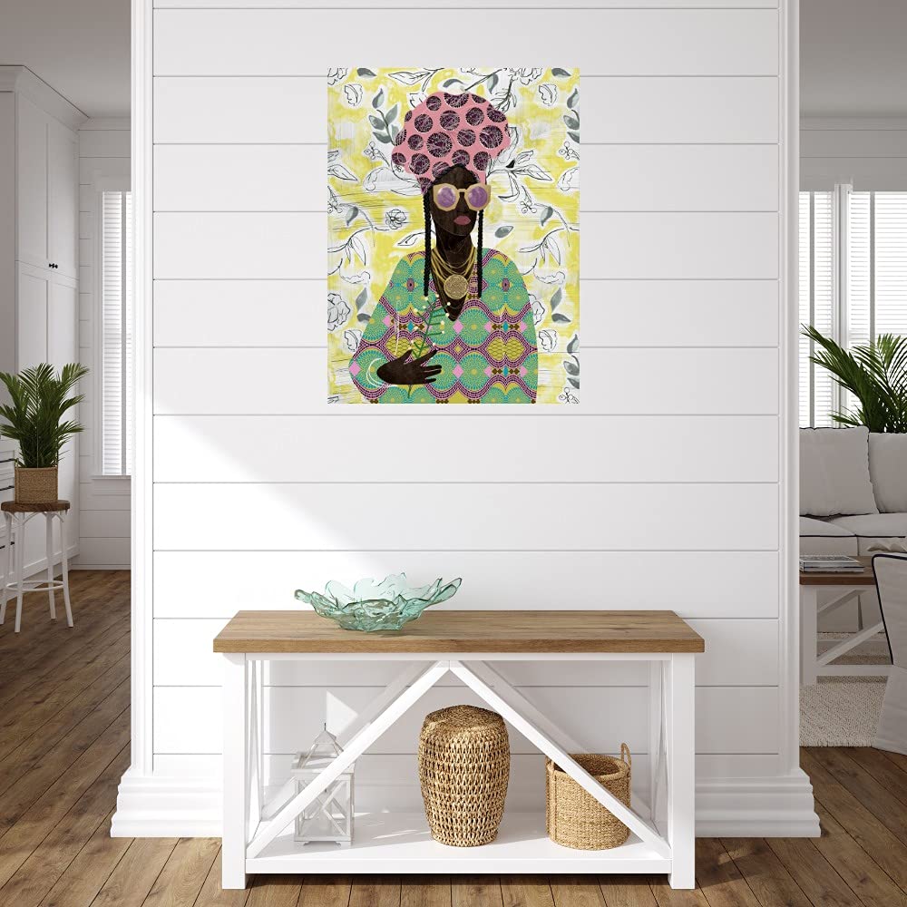 Queen of the Flowers Canvas Wall Art - 24x32 Inch Floral Painting by Nikki Chu - Ready to Hang Home Decor for Living Room, Bedroom, Office - Perfect for Housewarming Gifts & Interior Design