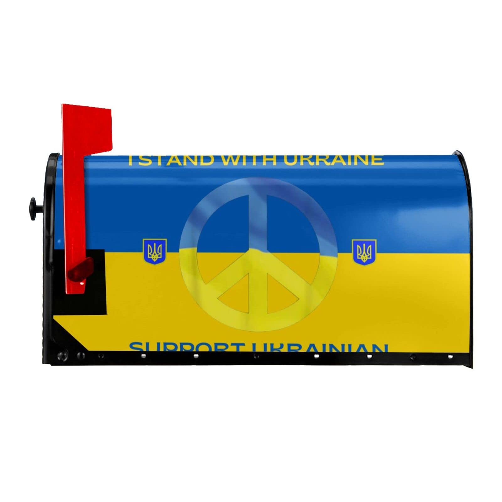Klazza Ukraine Peace Flag Mailbox Cover - Magnetic, 21x18 in for Garden & Outdoor Decor