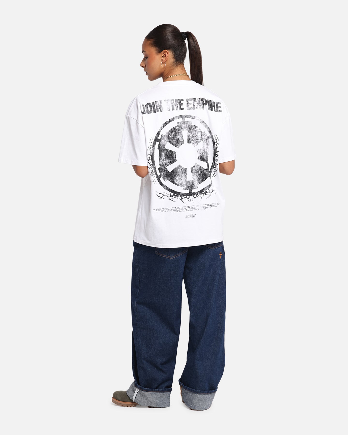 73 Studio Star Wars Join The Empire Vintage T-Shirt - White | Officially Licensed Retro Graphic Tee for Men & Women | Perfect for Cosplay, Conventions & Star Wars Fans