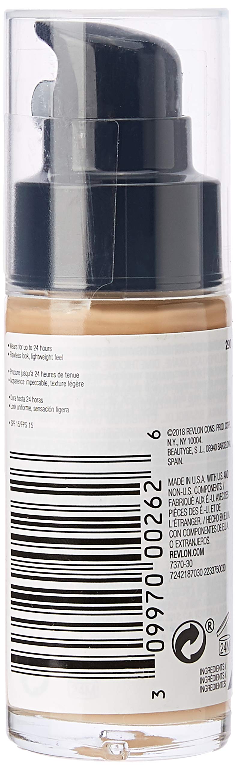 Revlon Colorstay Makeup Base for Oily Skin - Light Chestnut, Long-Lasting Matte Finish for Daily Wear
