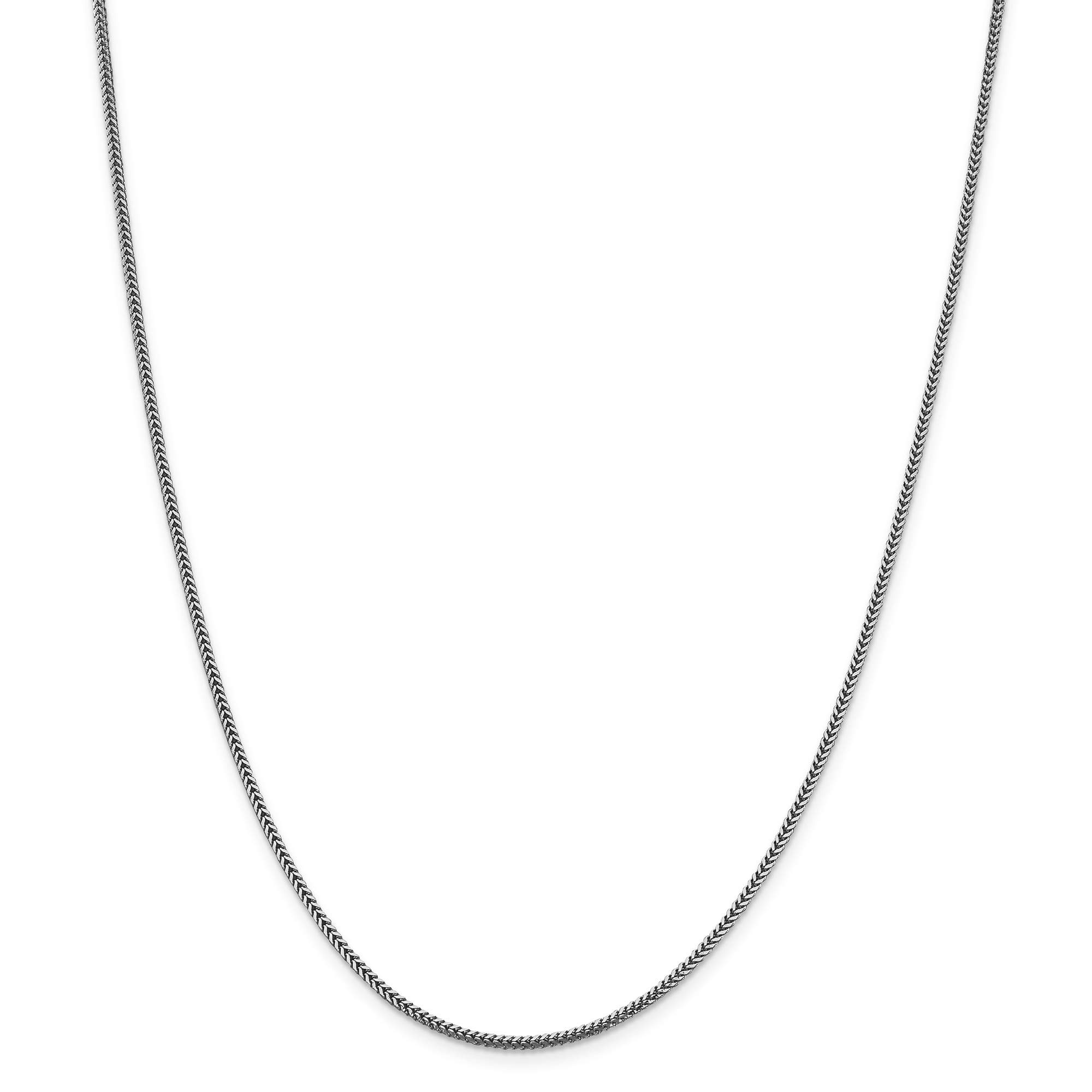 14K White Gold 1.4mm Franco Chain Necklace - 16 Inch Dainty Solid Gold Chain for Women - Perfect for Layering, Gifting & Everyday Elegance
