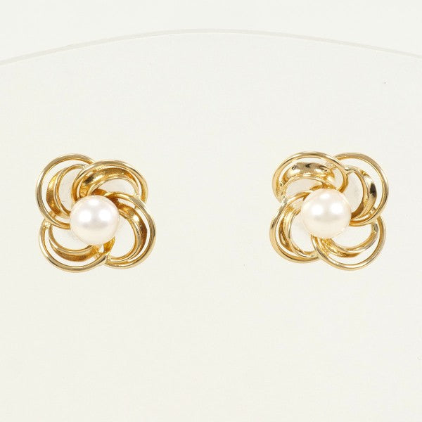 18K Yellow Gold Pearl Earrings for Women - Elegant Luxury Jewelry Gift for Wedding, Anniversary & Special Occasions