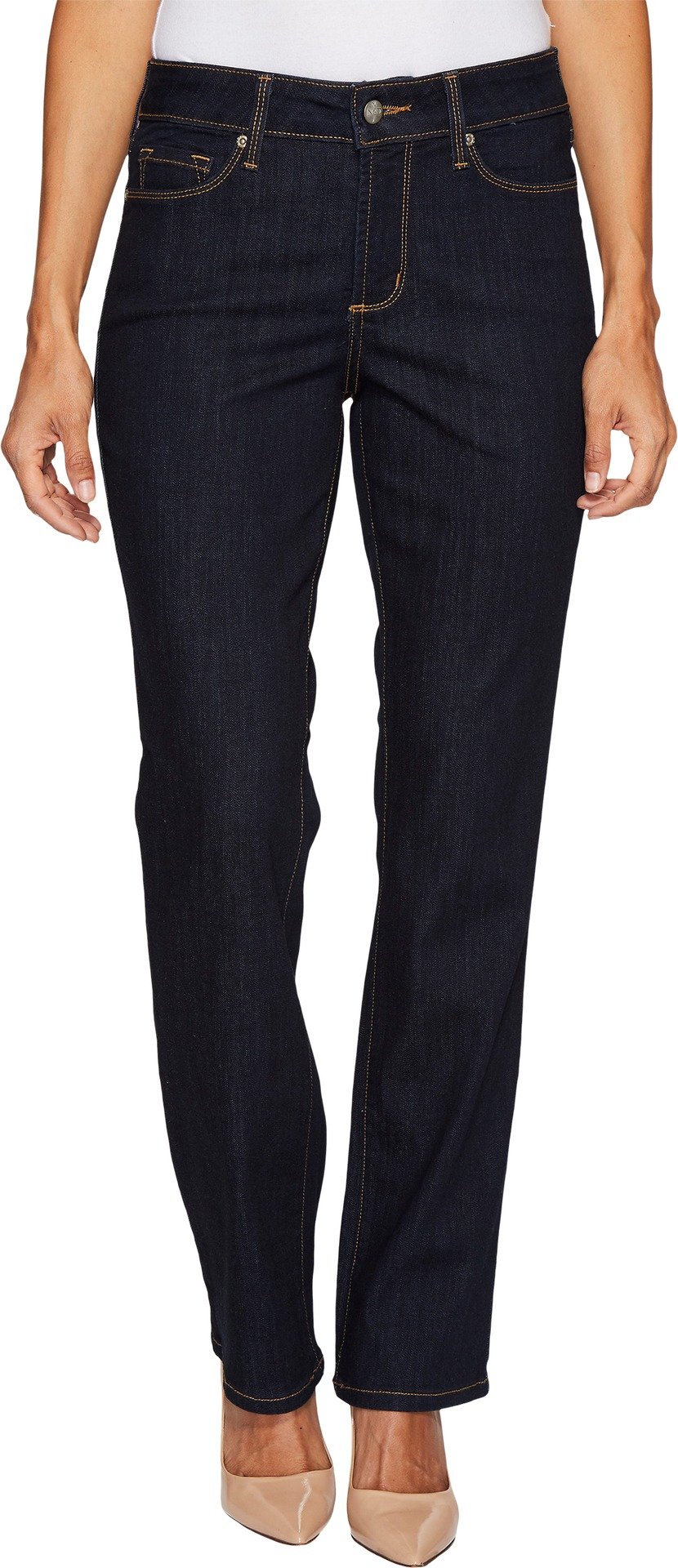 NYDJ Petite Marilyn Straight Jeans for Women - High Waist Slim Fit Denim Pants | Perfect for Work, Casual Outfits & Everyday Wear