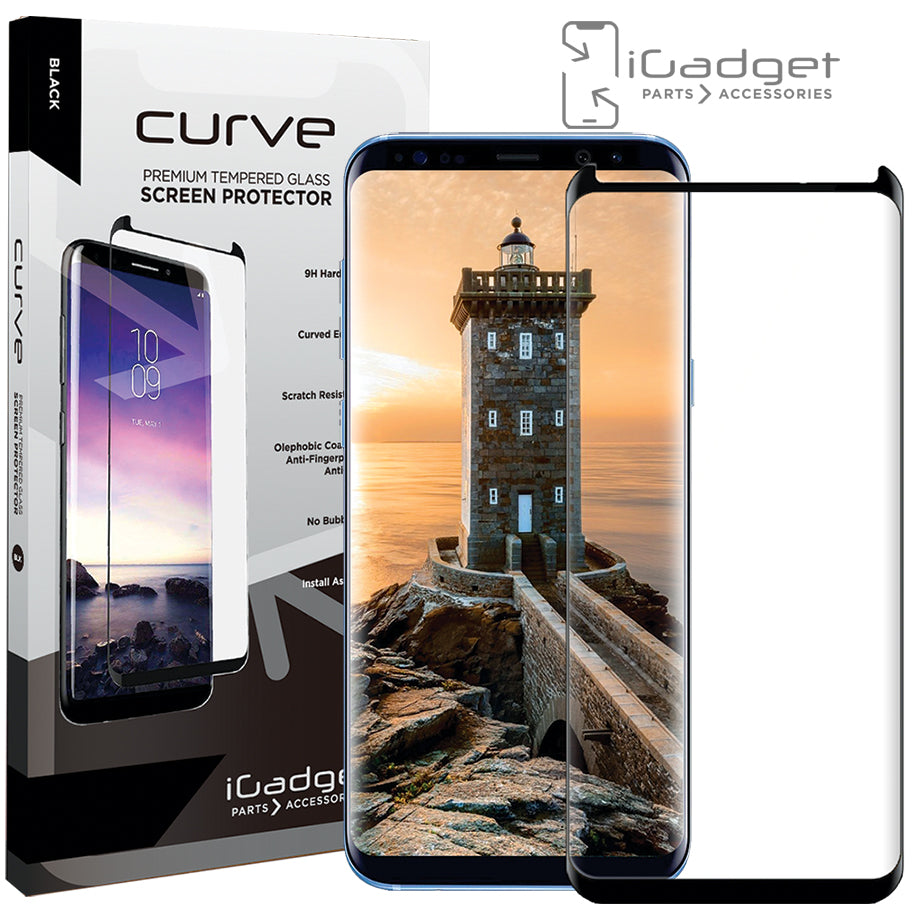 Samsung Galaxy S8 Screen Protector - Edge Adhesive, Case Friendly, Curved Tempered Glass Shield for Ultimate Protection | Perfect for Everyday Use, Gaming & Outdoor Activities