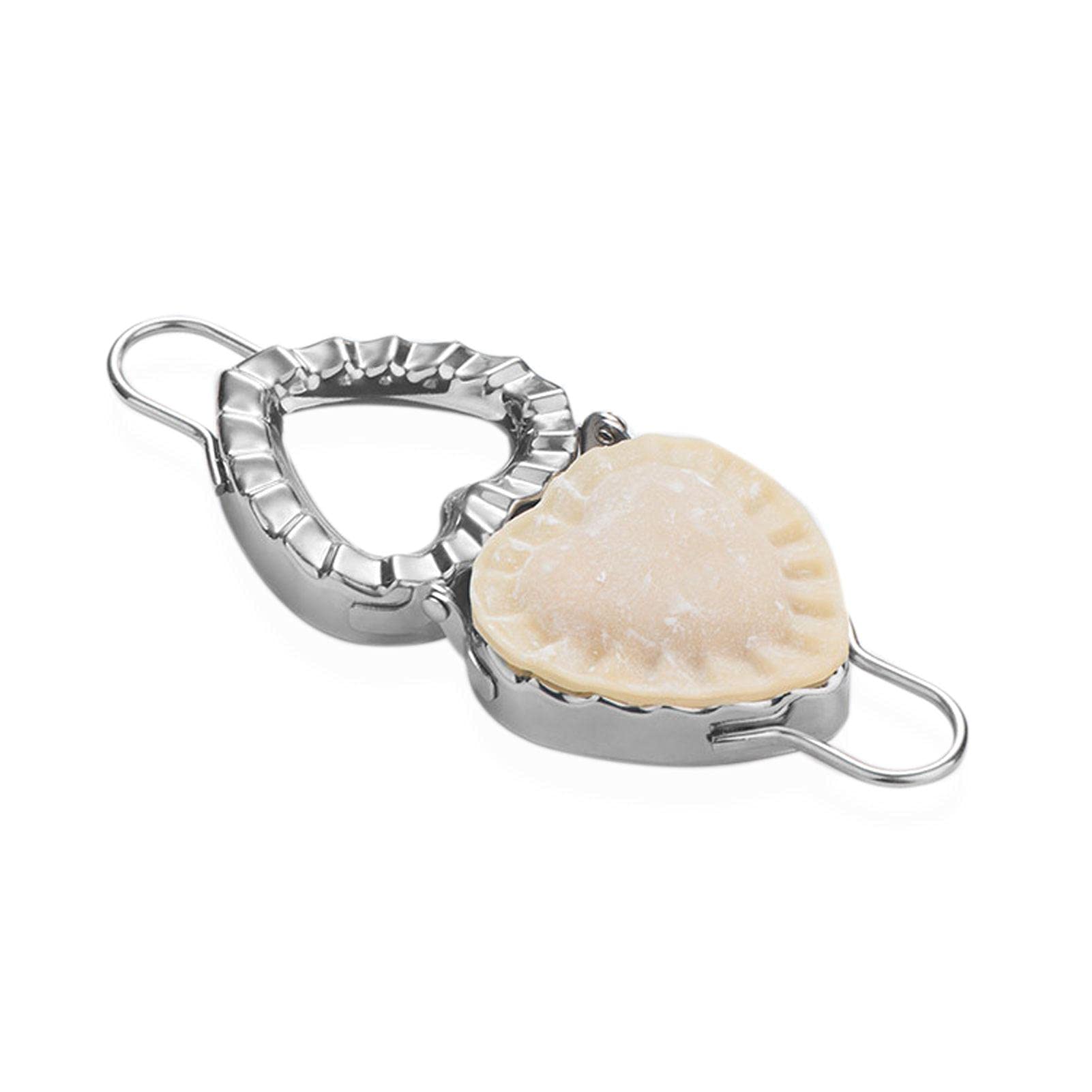 Stainless Steel Dumpling Maker - Xiaoling Heart Shaped Dumpling Press, Empanada & Ravioli Wonton Mold | Portable Kitchen Tool for Homemade Dumplings, Perfect for Family Cooking & Party Snack Making