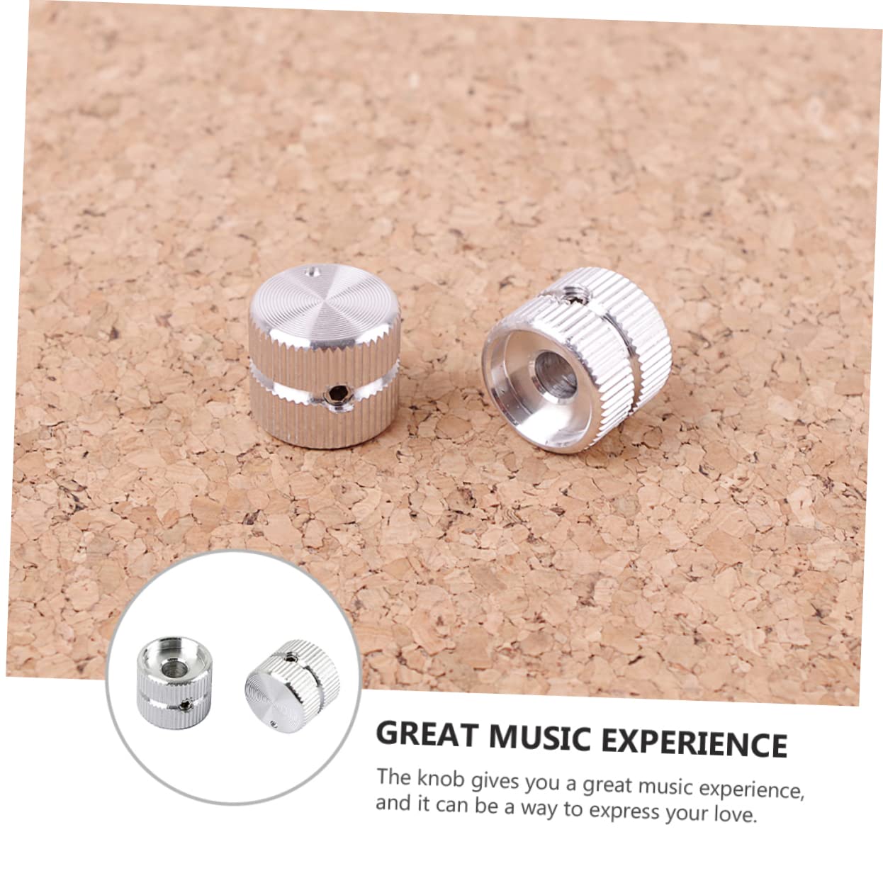 Milisten Solid Volume Tone Control Knobs for Electric Guitars - Premium Metal Round Guitar Parts with Silver Alloy Finish - Perfect for DIY Guitar Repair, Upgrade & Customization
