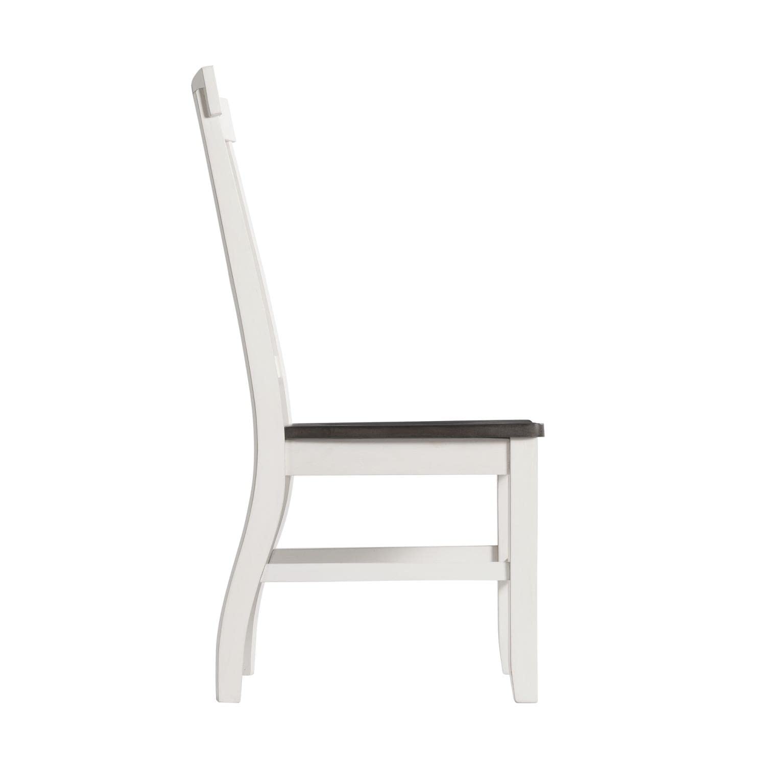 Picket House Furnishings Jamison Two Tone Side Chair in White (Set of 2) - Modern Dining Room Chairs for Kitchen, Breakfast Nook & Small Space Decor
