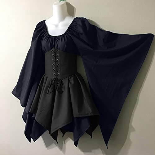 Dark Blue Ren Faire Corset Dress