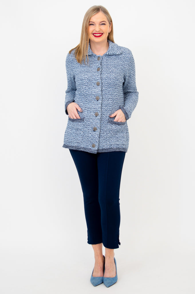 Chanel Cardigan for Women - Soft Cotton Merali Sweater - Elegant Knitwear for Casual Wear, Office & Date Nights