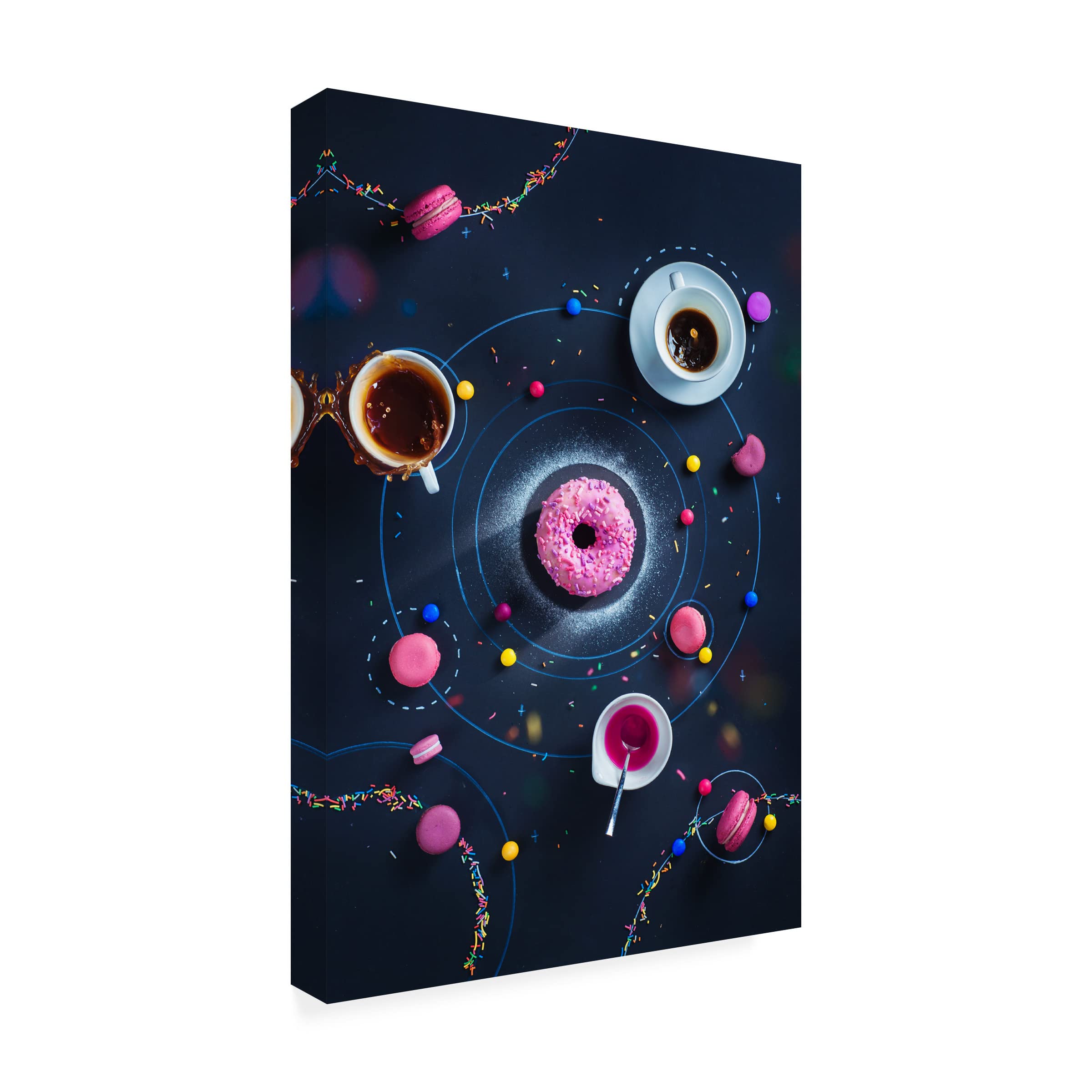 Trademark Fine Art 'Space Donut' Canvas Wall Art by Dina Belenko - Surreal Photography Print for Modern Home & Office Decor