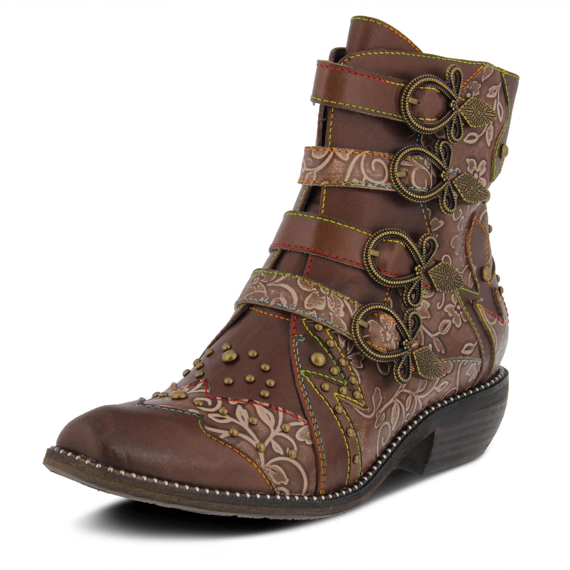 L'Artiste Spring Step Women's Rodeha Bootie - Comfortable Ankle Boots for Women, Fashion Western Cowgirl Booties with Side Zipper | Perfect for Casual Outfits, Country Music Festivals & Western Themed Parties