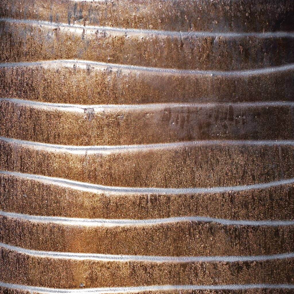 Campania International Ipanema Tall Bronze Planter Set of 2 - Modern Outdoor Garden Planters for Patio, Balcony & Home Decor