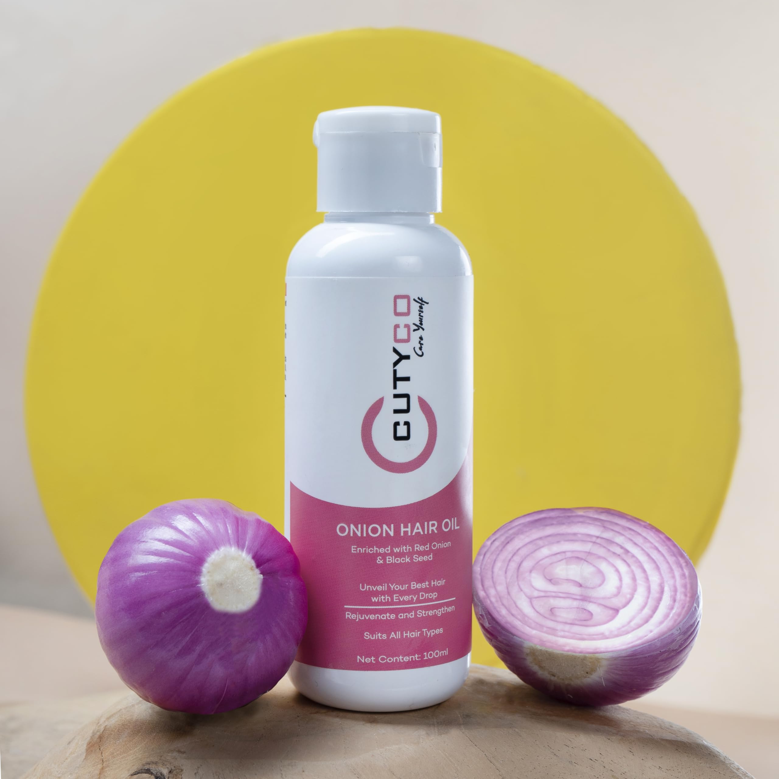 Onion Hair Growth Oil with Onion Seed, Olive Oil & Brahmi - 100ml | Promotes Thicker, Stronger Hair | Perfect for Daily Scalp Massage & Damaged Hair Repair