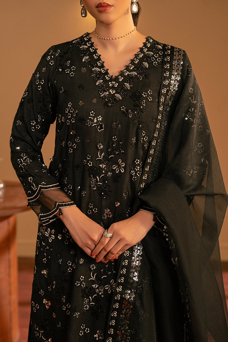 Midnight Muse 2-Piece Set (Shirt & Dupatta) - Elegant Ethnic Outfit for Women | Perfect for Festivals, Weddings & Special Occasions