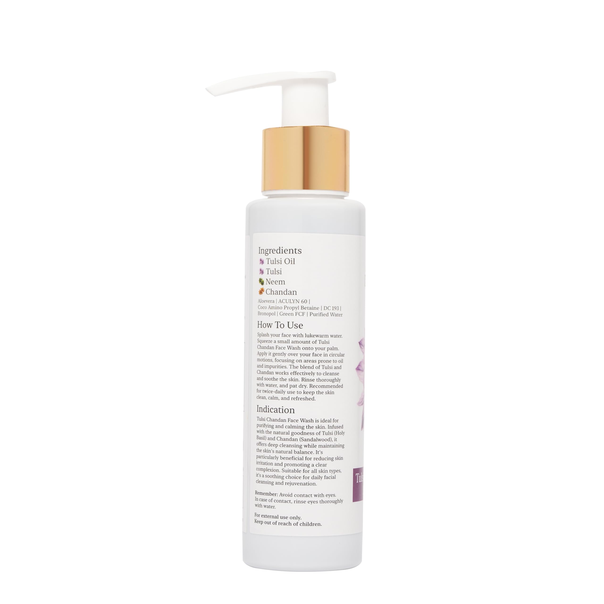 **Arish Bio-Natural Tulsi Sandalwood Face Wash for Sensitive Skin – Soothing & Hydrating Formula with Tulsi Oil, Sandalwood & Aloe Vera – Calms Irritation & Deep Cleanses – 100ml | Perfect for Daily Skincare & Post-Workout Refreshment**