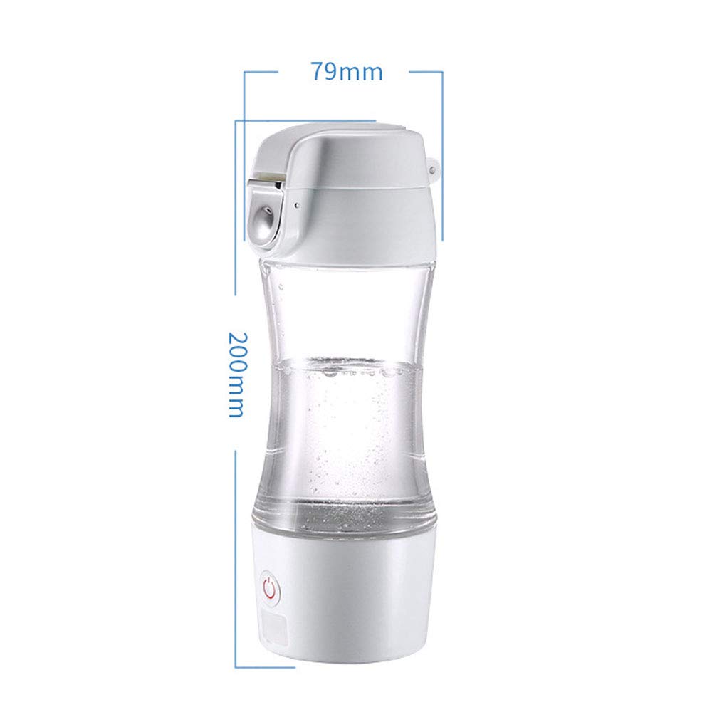 Portable Alkaline Hydrogen Water Bottle with Rapid Ionizer - 3 Minutes to Generate 1000PPB High Concentration, Removes Ozone & Chlorine (300ml) - Perfect for Travel, Gym, and Outdoor Hydration