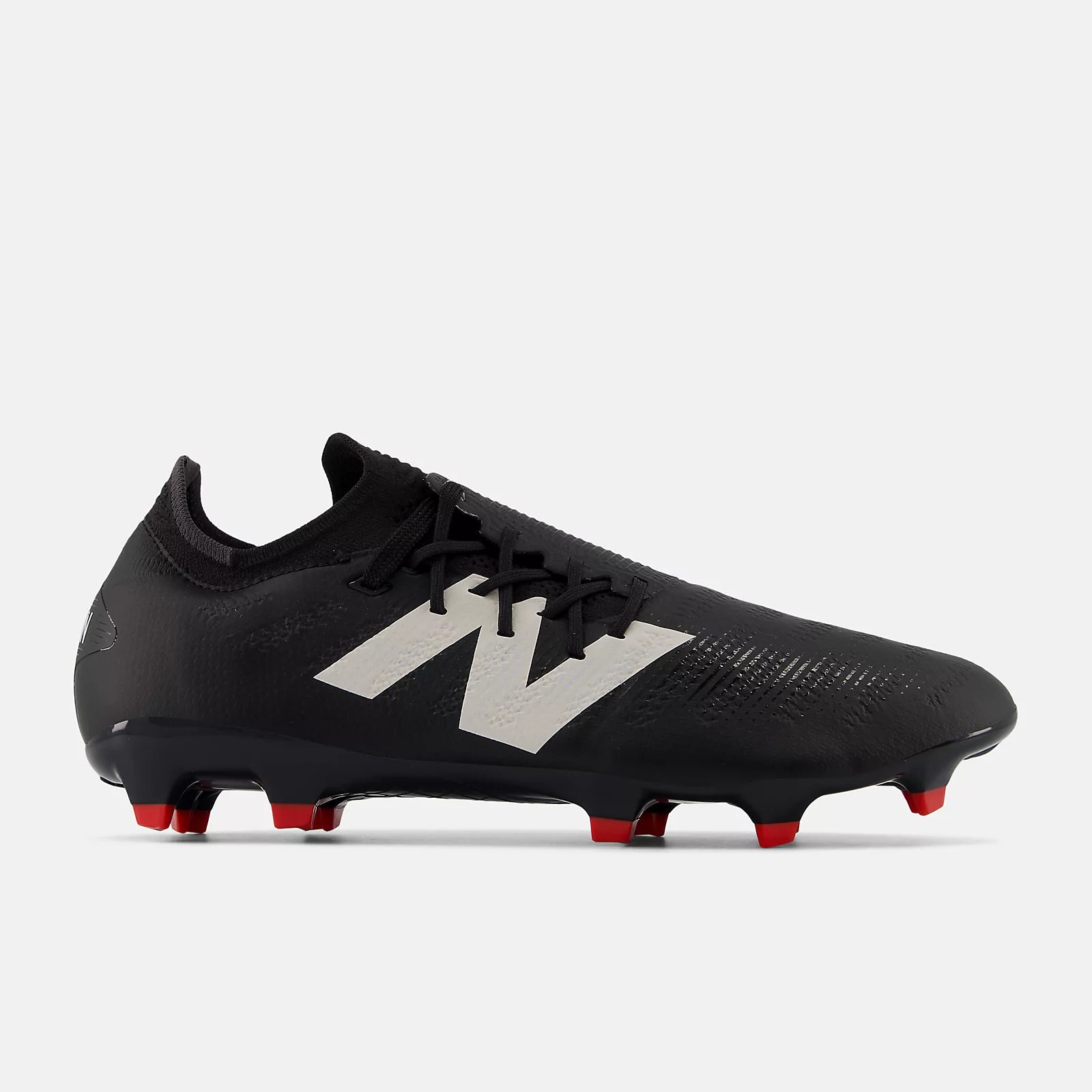 New Balance Furon Pro v7+ FG Soccer Cleats - Black/White/True Red - Lightweight & Durable for Competitive Matches & Training