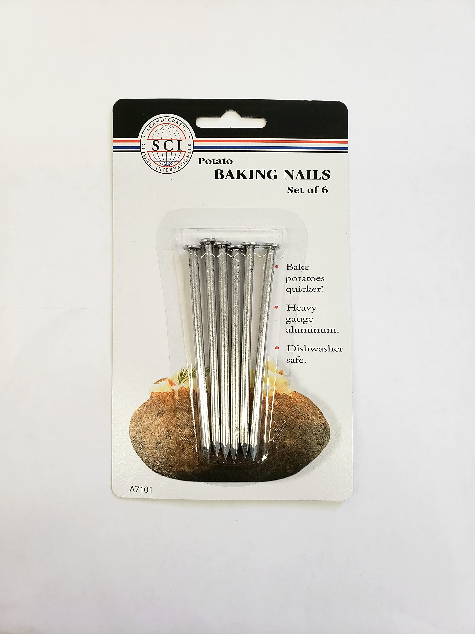 Aluminum Potato Baking Nails Set of 6 - Perfect for Roasting & Grilling