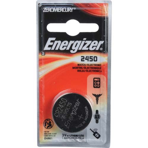 Energizer CR2450 3V Lithium Battery - Long Lasting Power for Watches, Calculators, Key Fobs & Medical Devices