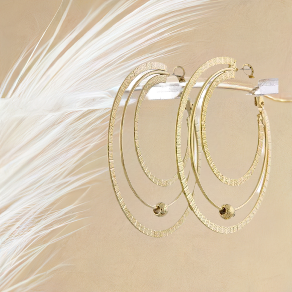 14K Gold Ball Hoop Earrings for Women - Classic Circle Stud Earrings for Everyday Wear, Parties & Gifts
