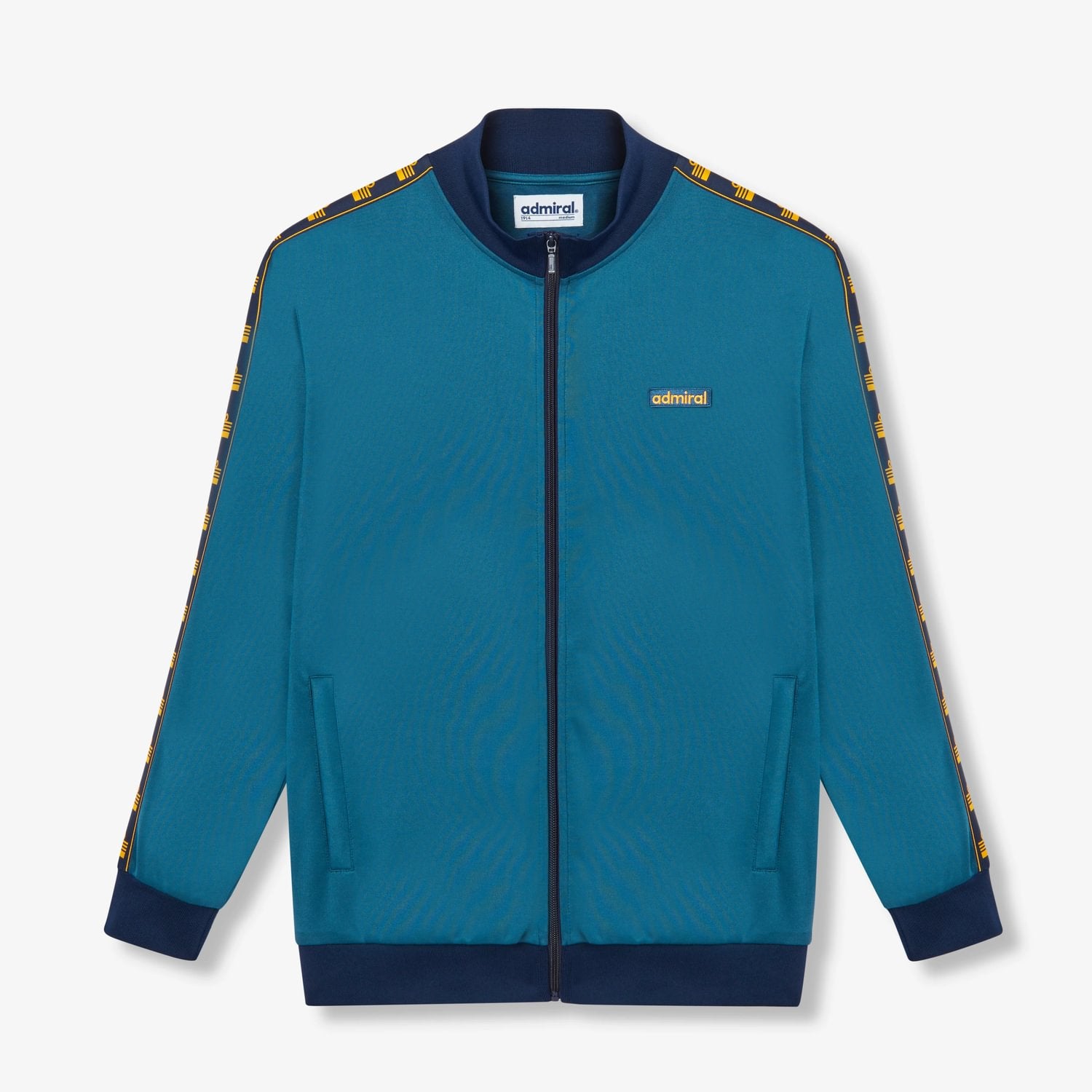 Coles Repeat Tape Track Top Teal/Yellow - Stylish Athletic Wear for Running, Gym & Casual Outfits