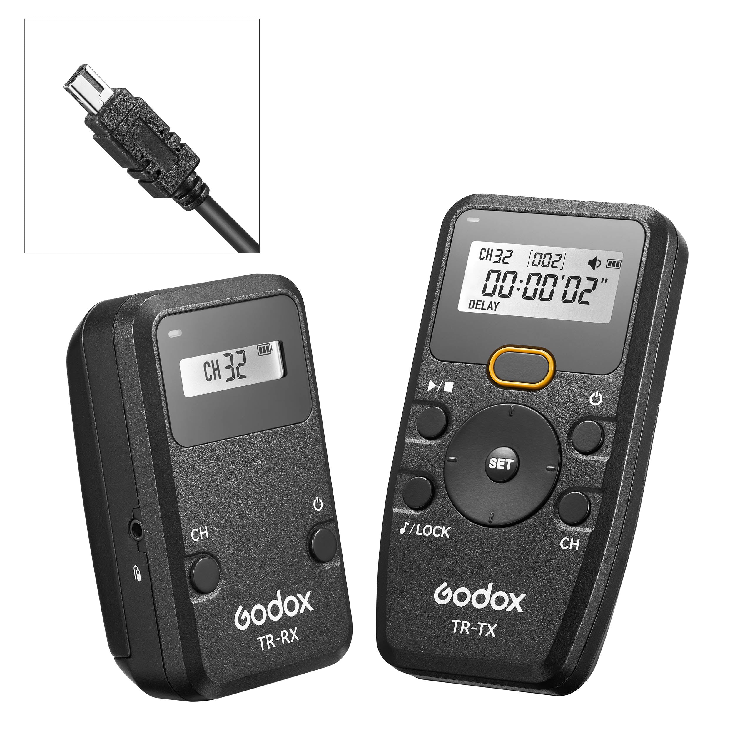 TR Series Wireless Timer Remote Shutter Release with Built-in Intervalometer for DSLR Cameras - Perfect for Time-Lapse Photography, Long Exposure & Group Shots
