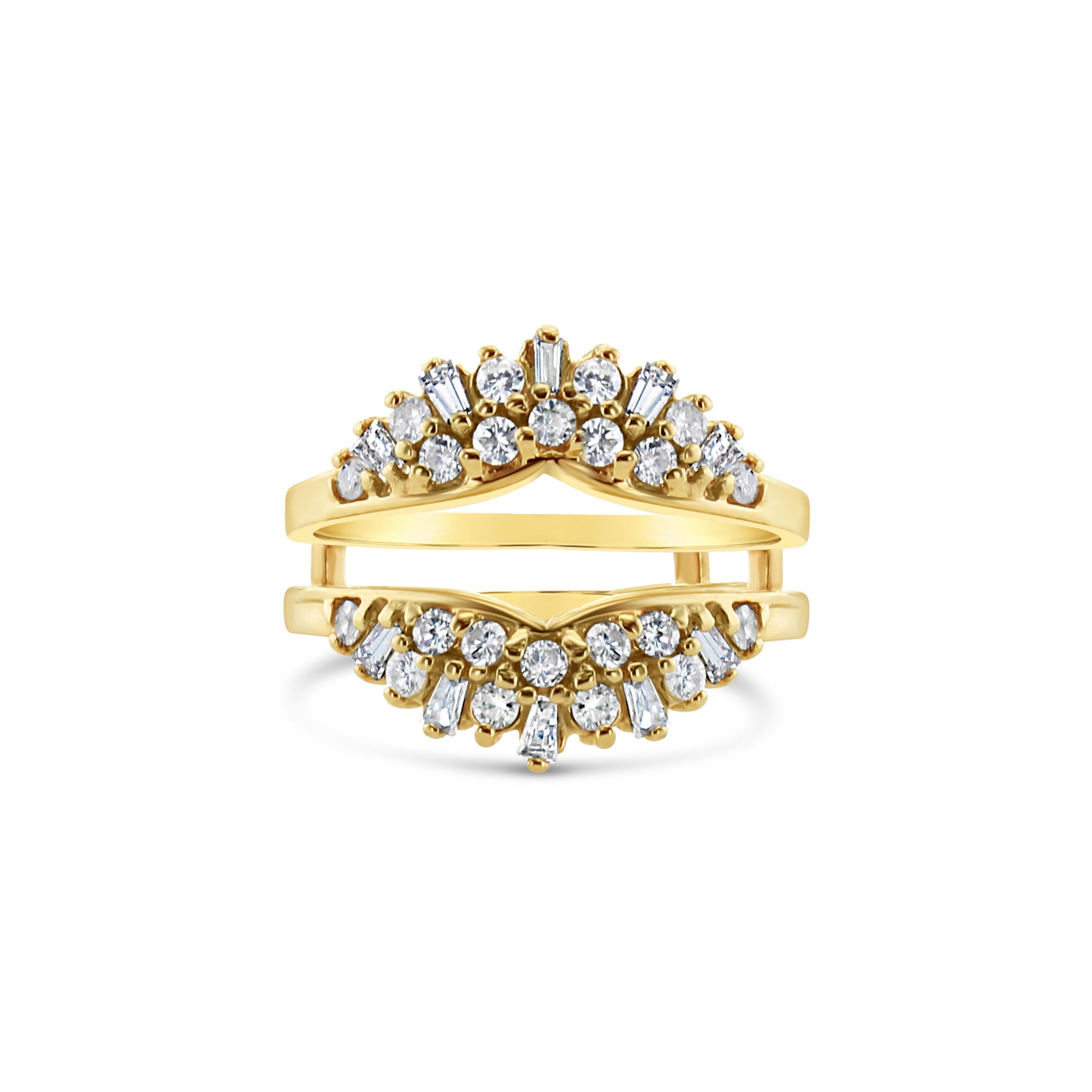1 Carat Baguette Cluster Ring Enhancer - Elegant Wedding Band Wrap for Engagement Rings & Anniversary Gifts - Perfect for Bridal Jewelry, Proposals and Special Occasions