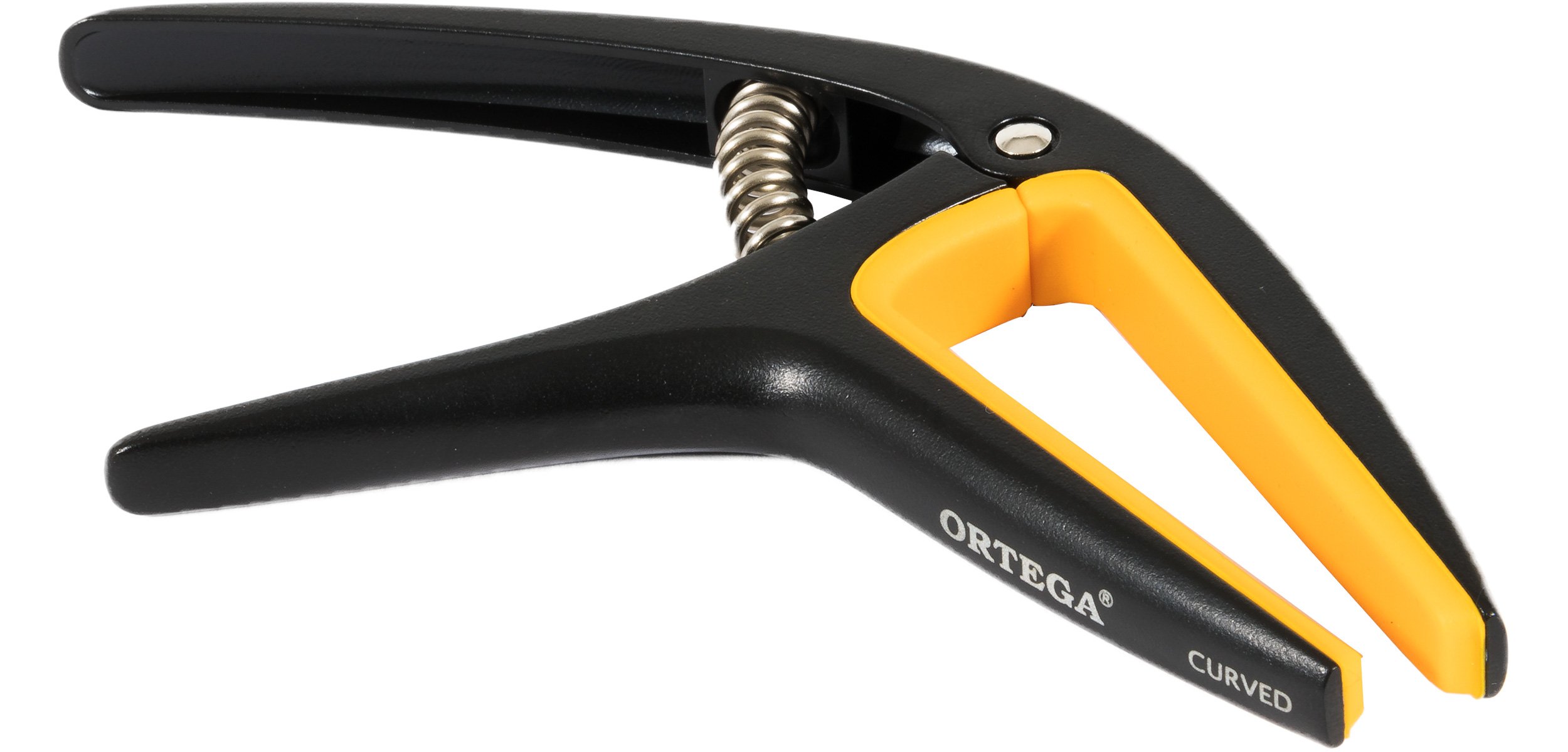 Ortega TWCAPO-SBK Twin Capo Quick Change Clamp for Guitar - Compatible with Curved & Flat Fretboards - Perfect for Live Performances & Studio Recording
