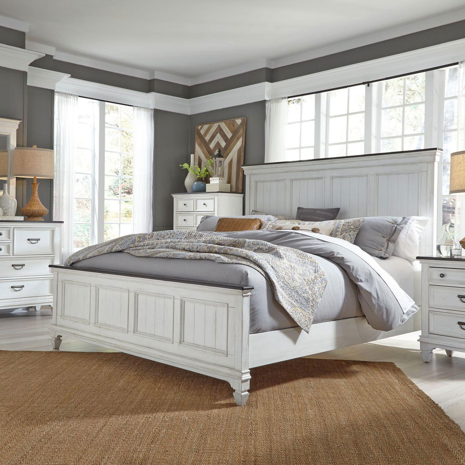 Allyson Park Queen Bedroom Set - Modern Bed Frame, Nightstand & Dresser - Perfect for Master Bedroom, Guest Room & Small Space Decor