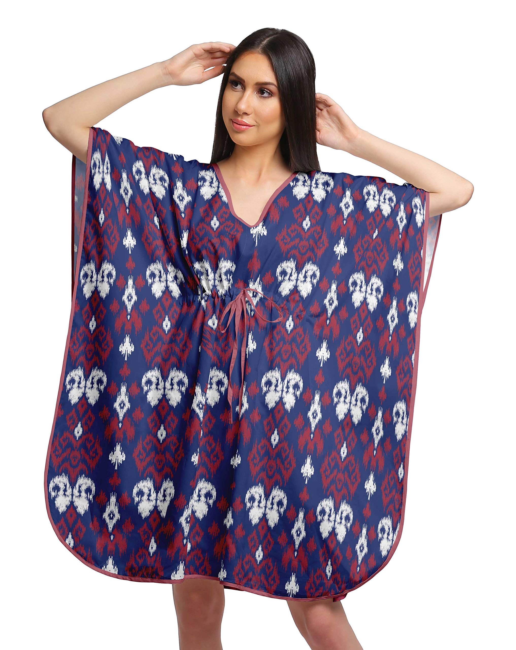 Women's Moomaya Beach Kaftan Dress - Flowy Printed Bikini Cover Up, Plus Size Swimwear Coverup for Pool, Vacation & Summer Outfits
