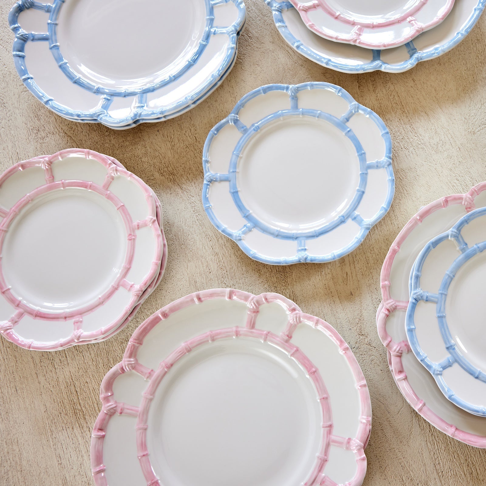 Eco-Friendly Bamboo Dessert Plates Set of 4 - Perfect for Parties, Weddings & Home Decor