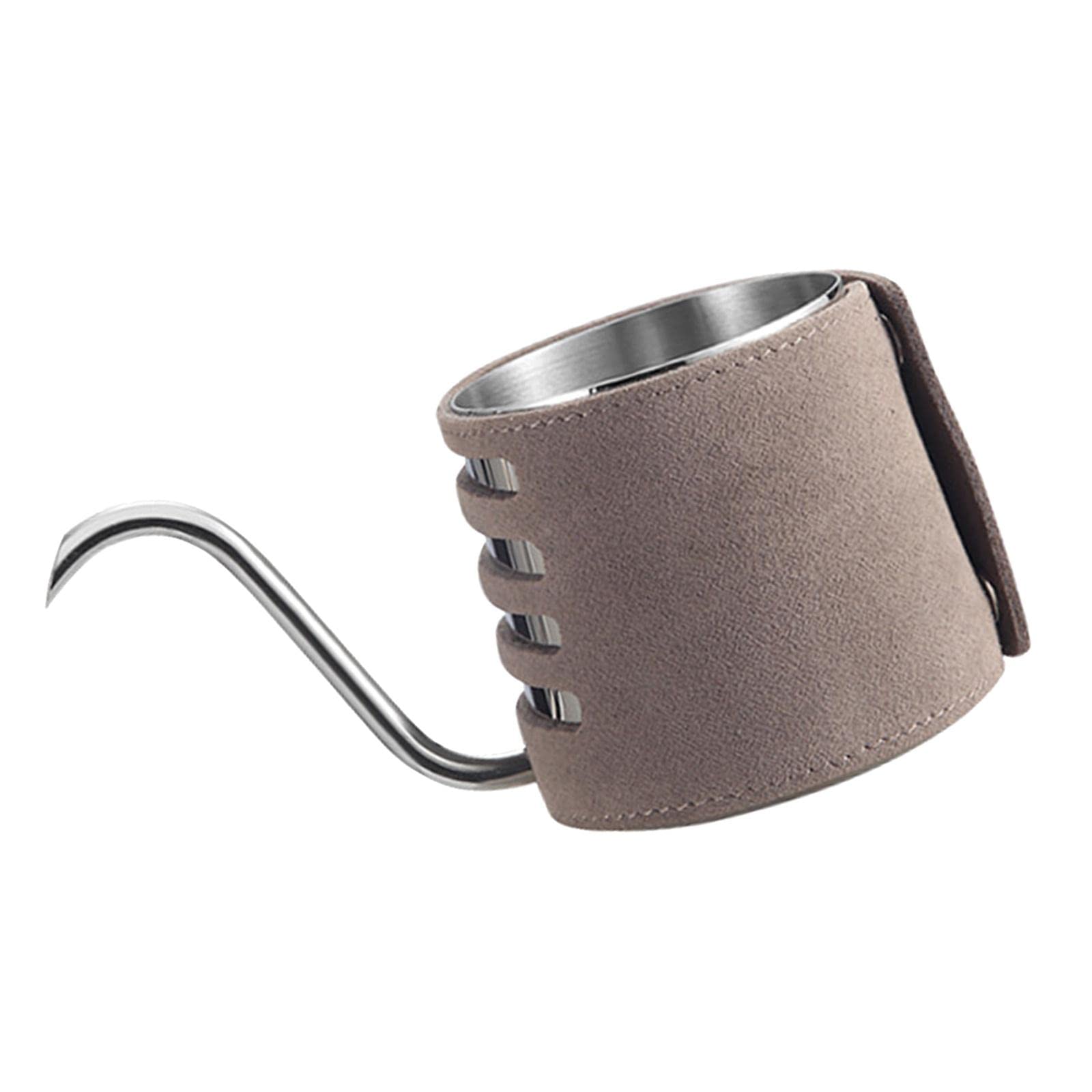 Premium Silver Coffee Drip Kettle - Handleless Tea Pot for Pour Over & Drip Coffee Making - Perfect for Home Kitchen, Cafe & Barista Use