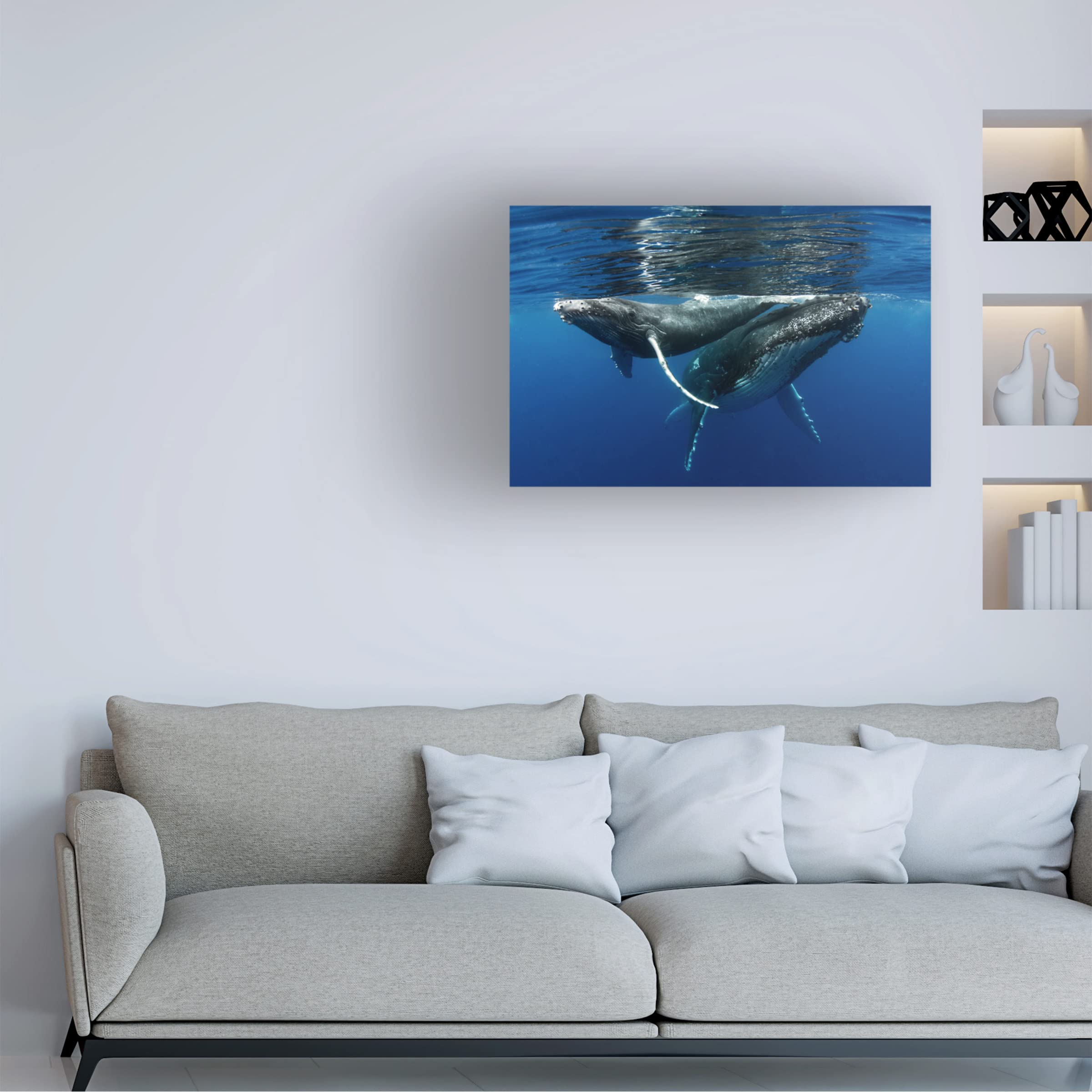Trademark Fine Art 'Mother And Son' Canvas Wall Art by Cedric Peneau - Hand-Painted Home Decor for Living Room, Bedroom & Nursery
