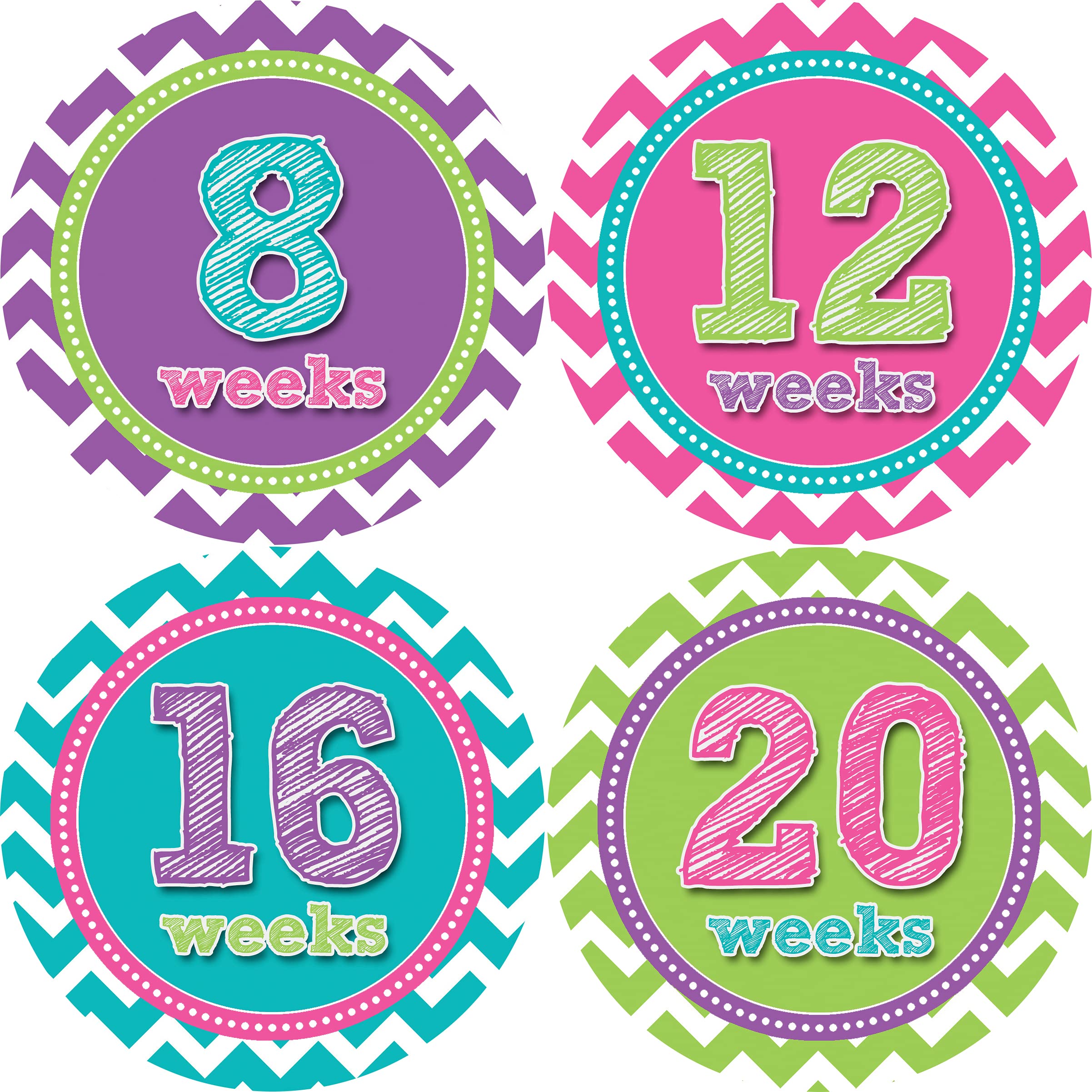 Pregnancy Weekly Growth Stickers - Week by Week Baby Bump Photo Props for Expecting Moms | Maternity Keepsake & Milestone Markers | Perfect for Pregnancy Journals, Bump Photos & Baby Shower Decor (Style 910)
