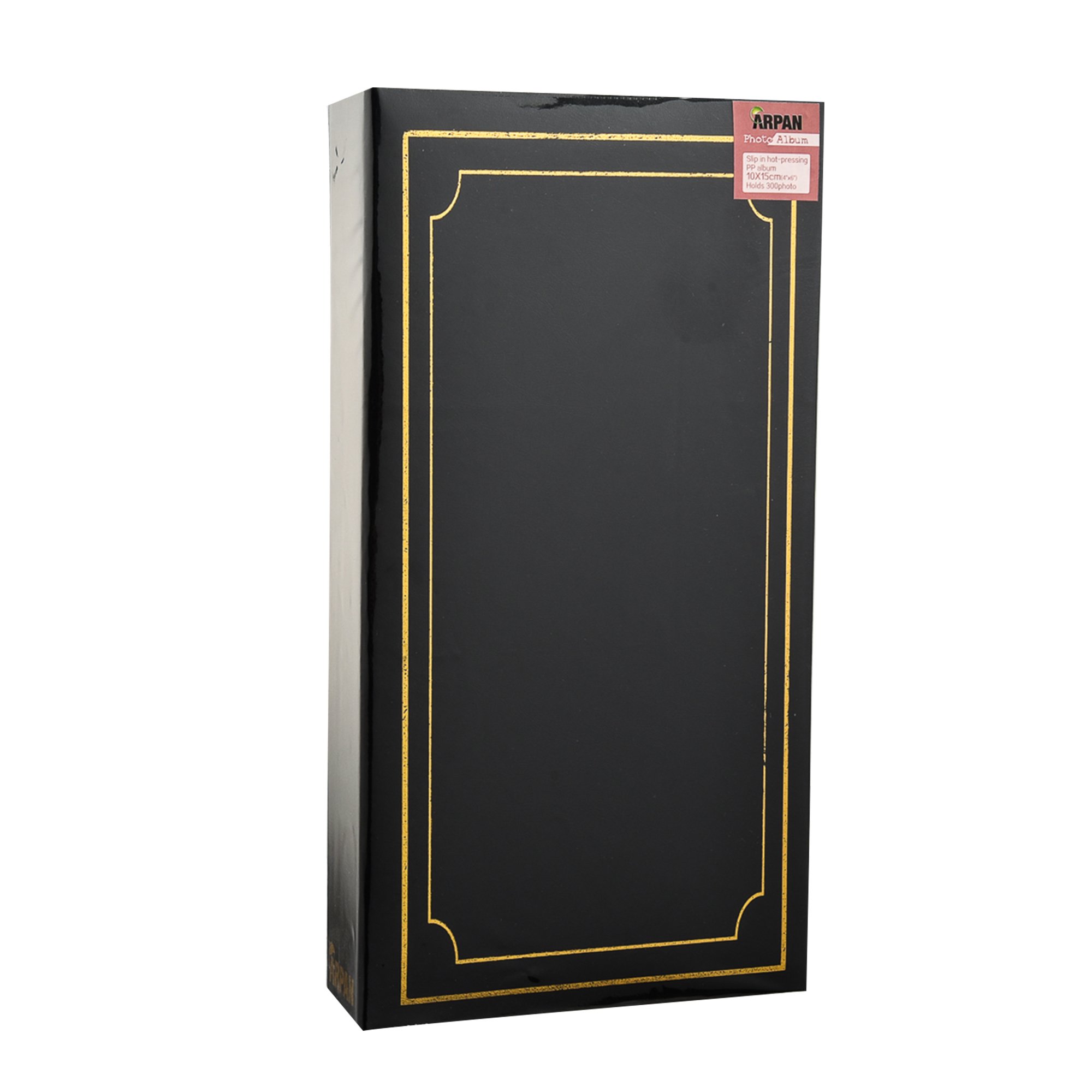 6x4 Inch Black Padded Photo Album with Slip Cover - Holds 300 Photos | Perfect for Wedding, Travel & Family Memories Preservation