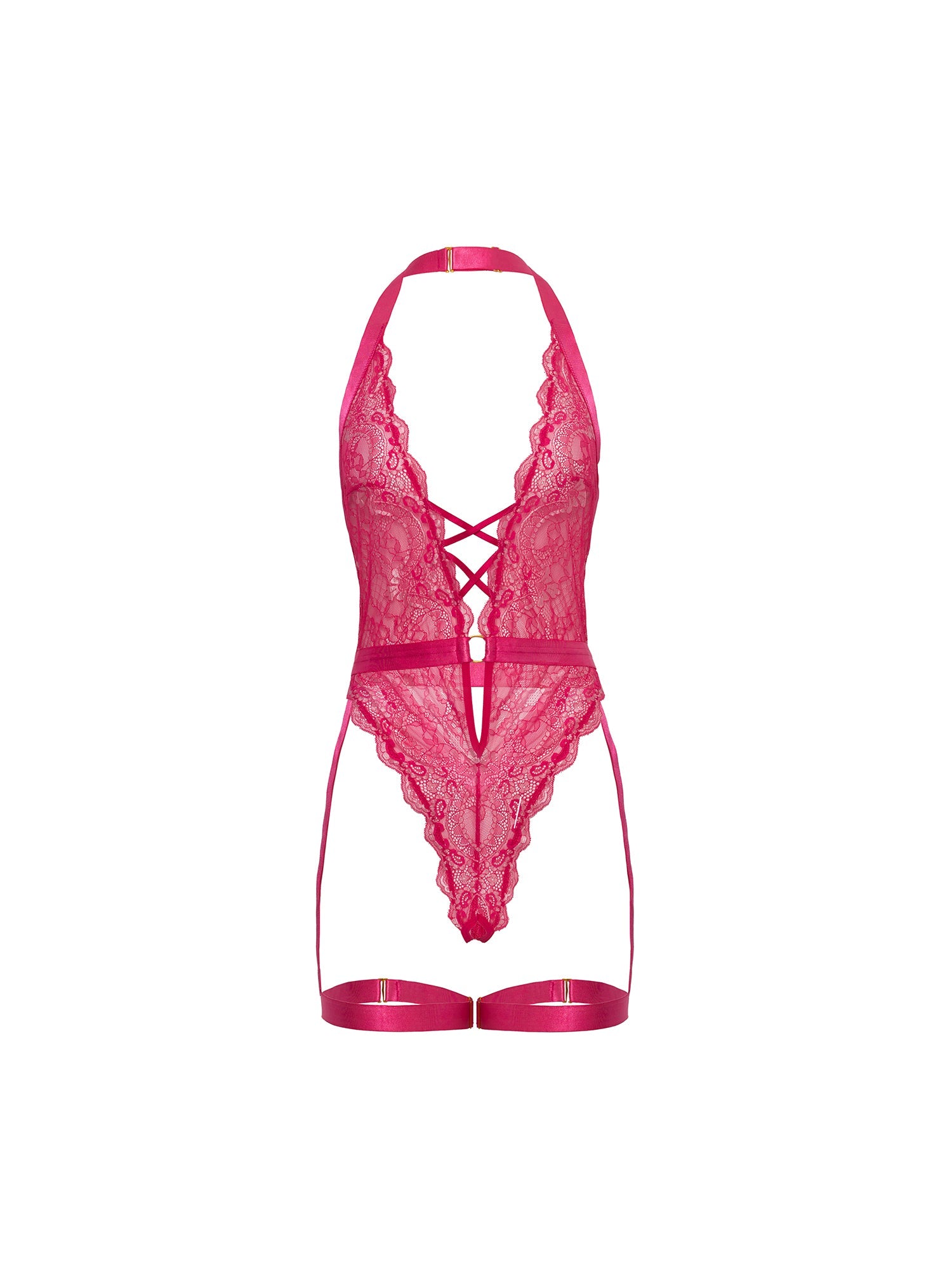 Sexy Kahlia Lace Teddy Lingerie for Women - Romantic Lace Bodysuit for Valentine's Day & Honeymoon Nights