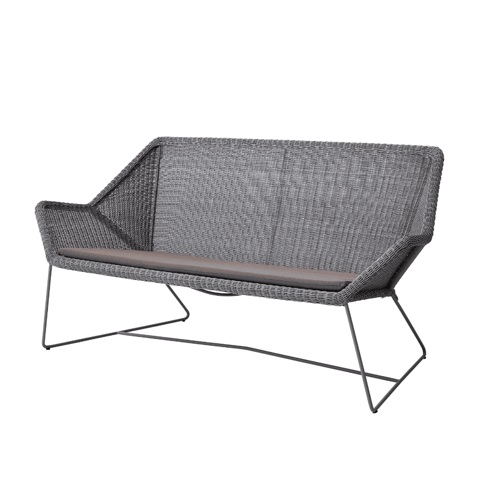 Breeze 2-Seater Outdoor Garden Sofa - Waterproof Wicker Patio Furniture Set for Backyard, Porch & Poolside Relaxation
