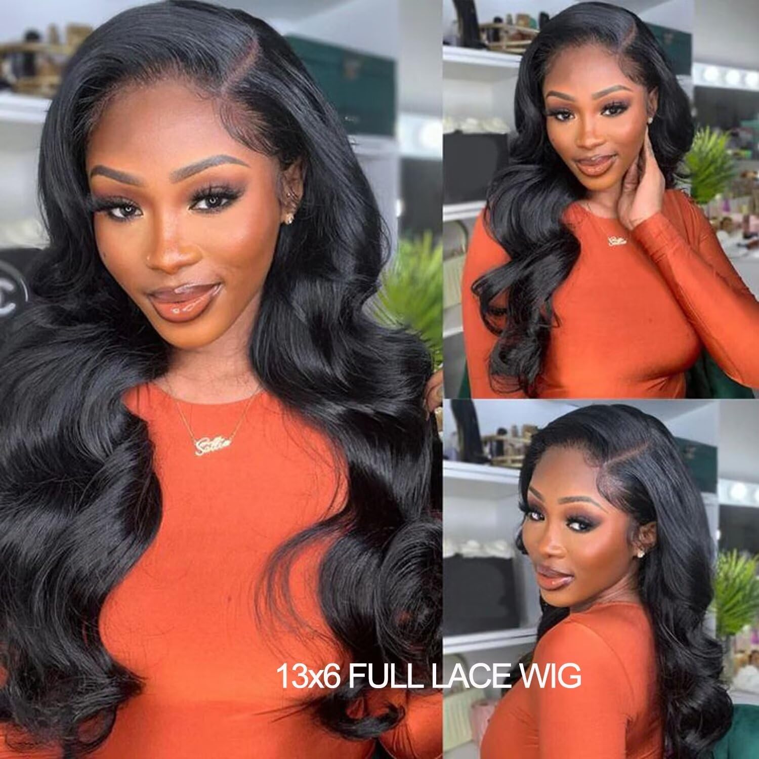 13x6 Full Lace Frontal Human Hair Wig - Body Wave 24 Inch HD Transparent Lace Front Wig with Pre-Plucked Bleached Knots & 180% Density - Perfect for Daily Wear, Parties, and Special Occasions