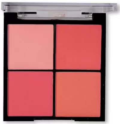 Ultra Soft Blusher & Face Makeup Palette - 4 Blendable Color Shades for Natural Cheek Contouring | Perfect for Everyday Makeup & Professional Looks