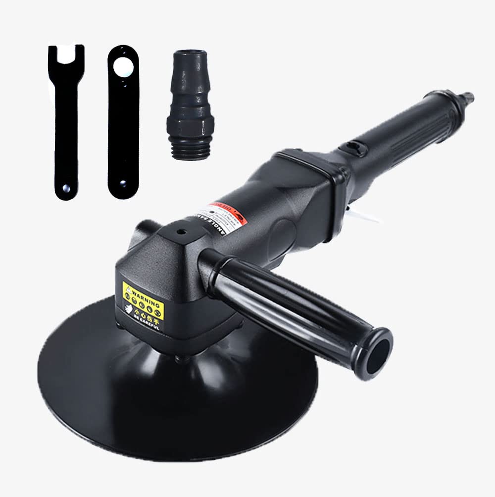 7-Inch Heavy Duty Pneumatic Air Sander/Polisher - Lightweight 5.47 lbs, Adjustable Speed up to 4500 RPM - Perfect for Automotive Detailing, Woodworking & Metal Polishing