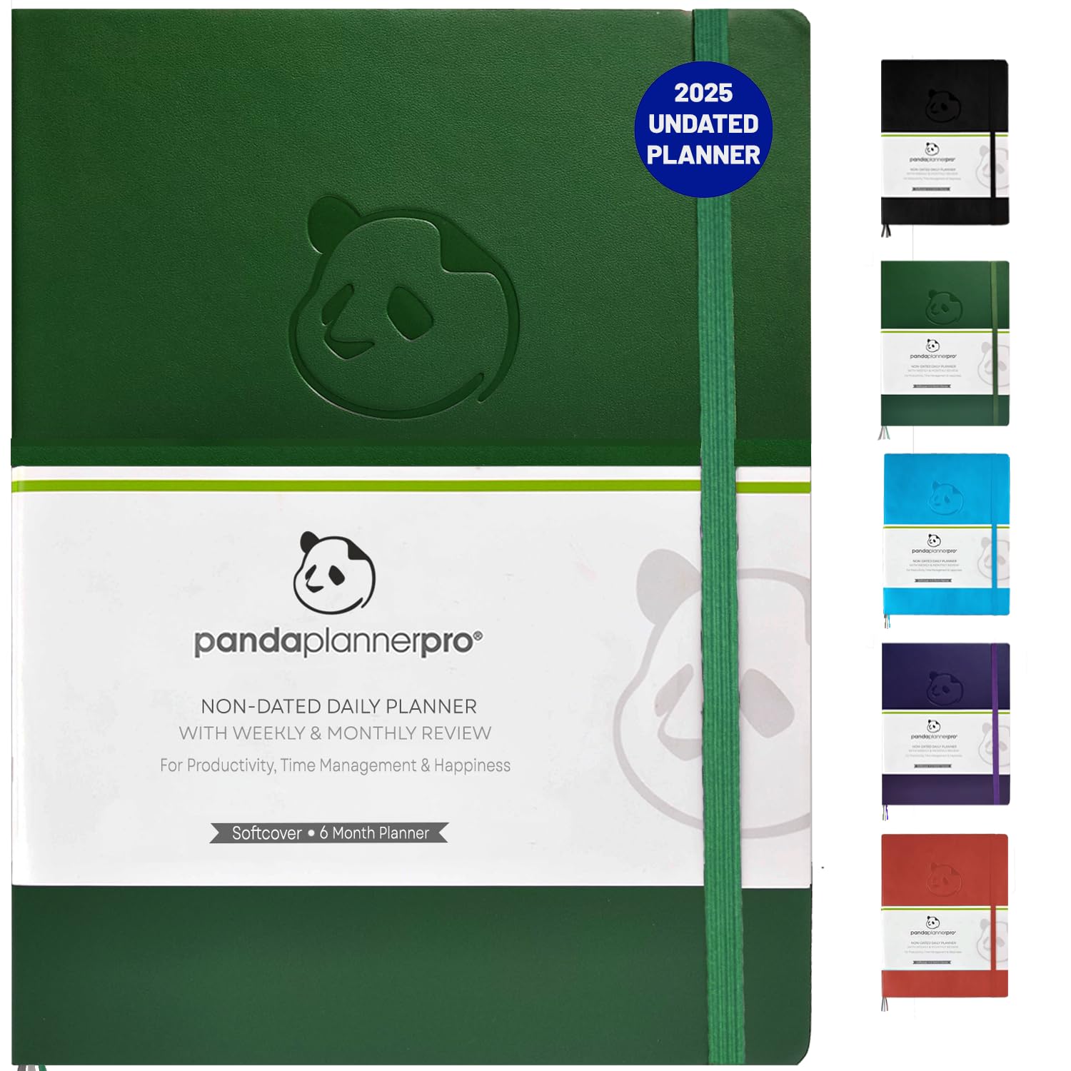 Panda Planner Pro 2025 Undated Daily Planner with Hourly Schedule - 8.5