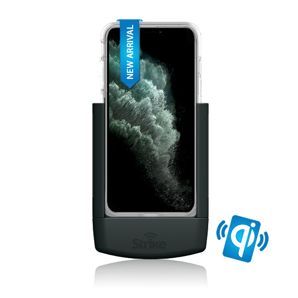 iPhone 11 Pro Wireless Charging Car Mount Holder with Shockproof Case - Fast Qi Charging Phone Stand for Driving, Commuting & Road Trips