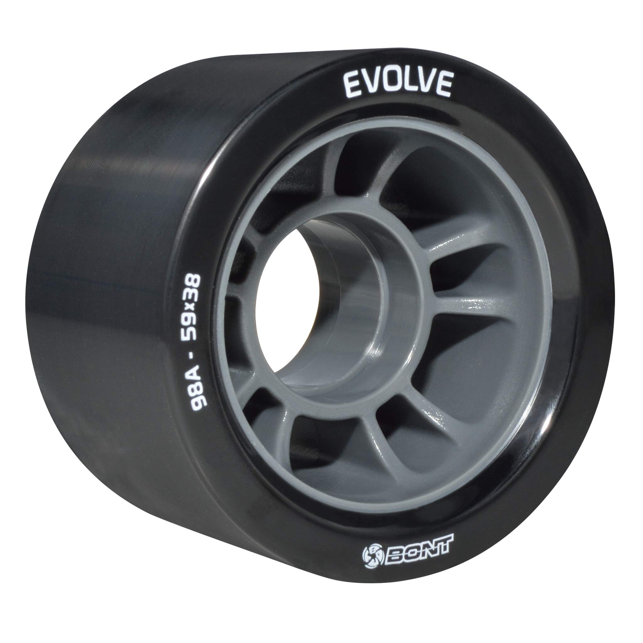 Bont Skates - Evolve Roller Derby Skate Wheels for Indoor Skating - 88A 92A 95A 98A Durometer - Red, Black, Blue, Purple - Perfect for Roller Derby, Rink Skating & Artistic Roller Skating