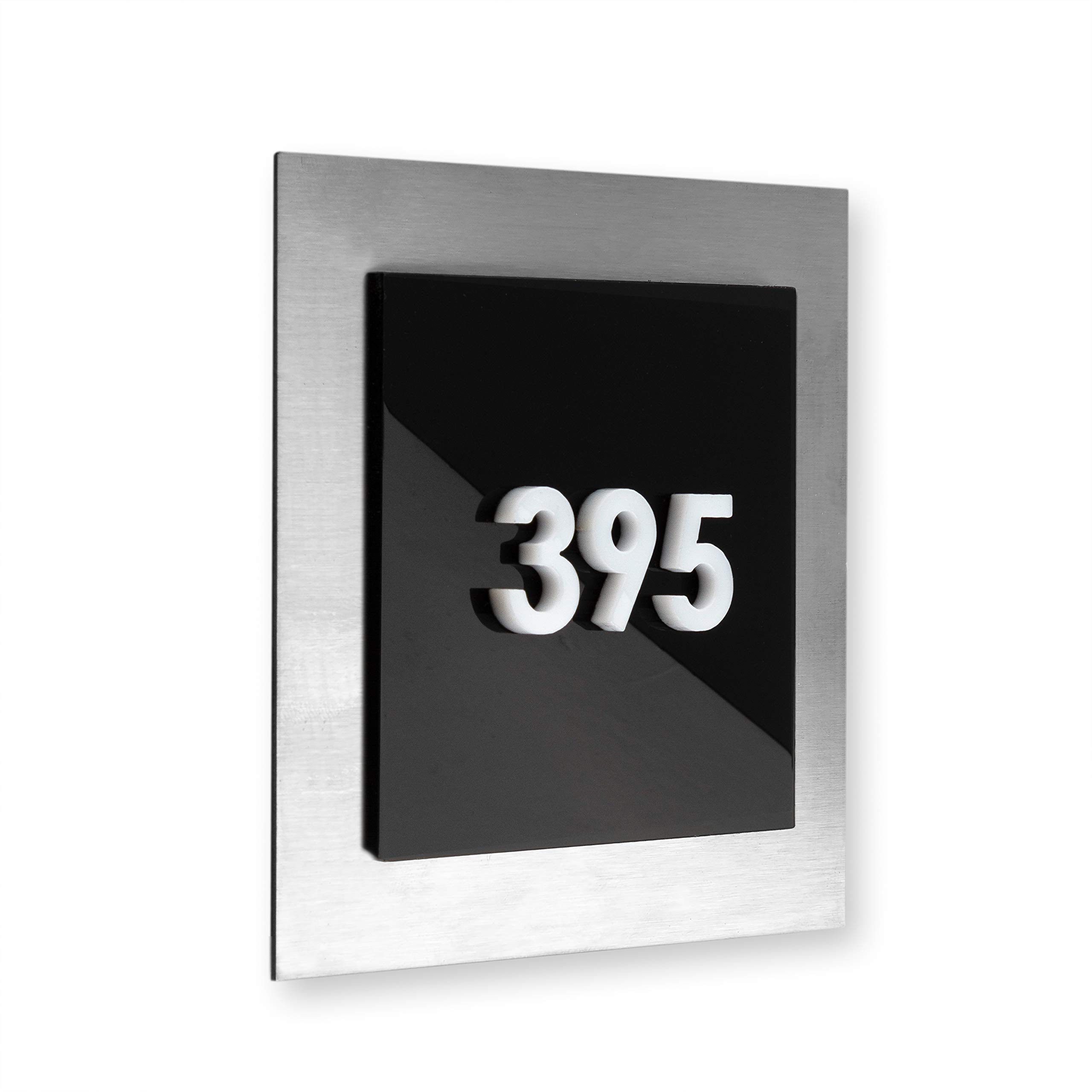 Stainless Steel Door Numbers Plaque - Modern Apartment & Hotel Room Sign - Office Wall Decor - Perfect for Home, Business & Commercial Spaces