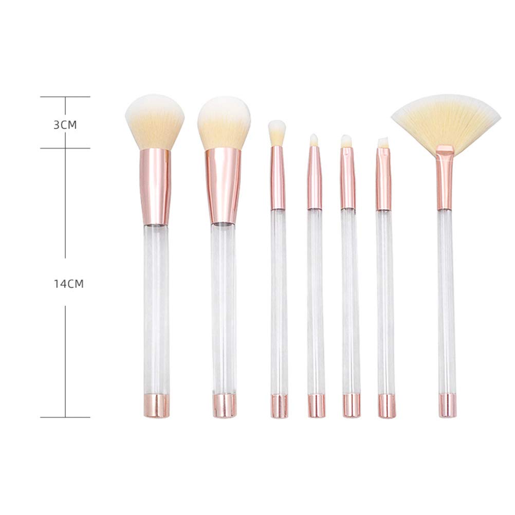 7-Piece Kabuki Brush Set - Concealer Brush, Powder Brush, Eyeshadow Brush, Fan Brush & More for Flawless Makeup Application - Perfect for Contouring, Blending & Professional Makeup Kits