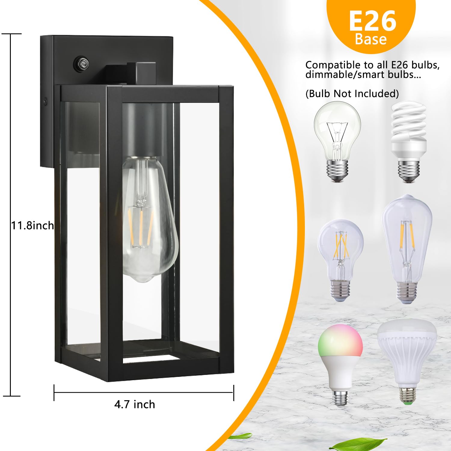 **Dusk to Dawn Outdoor Lights - Energy Efficient LED Motion Sensor Security Lights for House, Front Porch, Backyard, and Garage (Weatherproof & Easy Installation) - Perfect for Home Safety and Nighttime Illumination**