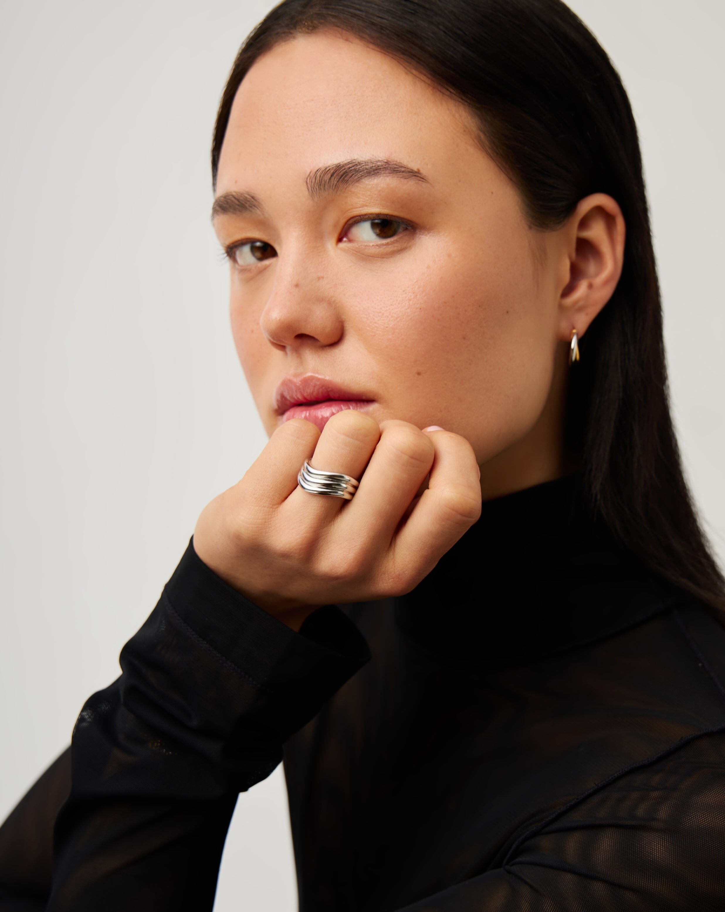 Savi Signature Triple Ring - Elegant Silver Plated Stackable Rings for Women | Perfect for Everyday Wear, Gift Giving & Special Occasions